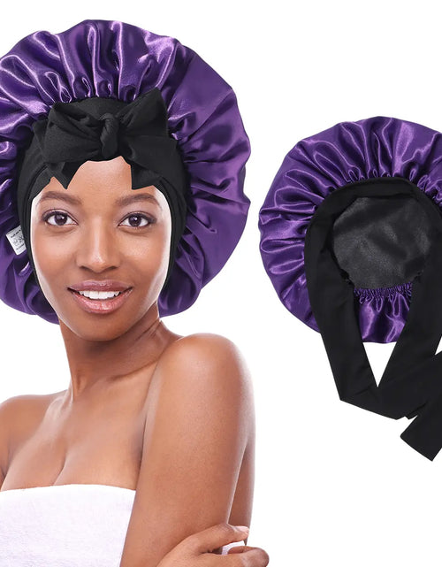 Load image into Gallery viewer, Silk-Like Satin Double-Layer Hair Cap
