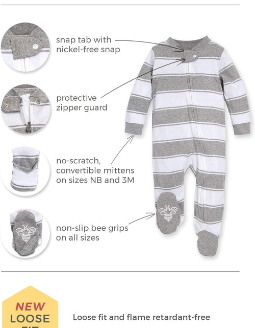 Load image into Gallery viewer, Boys' Sleep and Play Pjs, 100% Organic Cotton One-Piece Romper Jumpsuit Zip Front Pajamas
